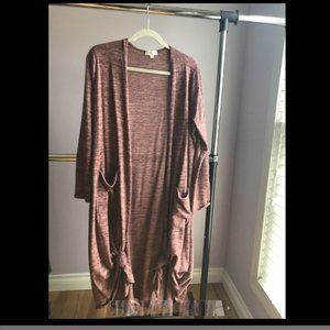 LuLaRoe Sarah Duster Rose Sweater